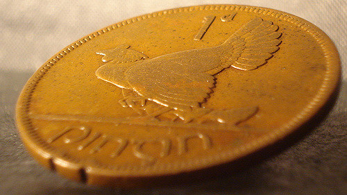 Irish pound coin